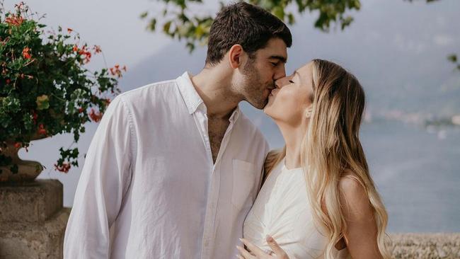 With his leg injury healed, Christian Petracca got down on one knee to propose to girlfriend Bella Beischer in Lake Como, Italy.