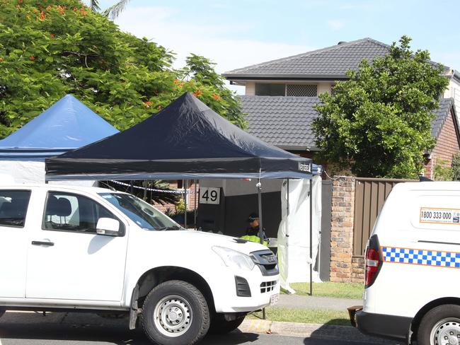 Police have cordoned off two properties. Picture Glenn Hampson