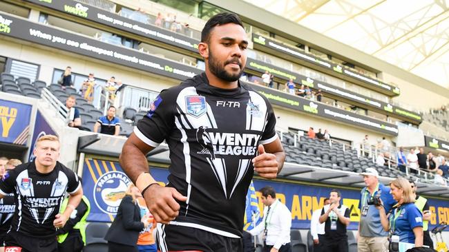 Bevan French leads out the Wentworthville Magpies. Picture: Parramatta Eels