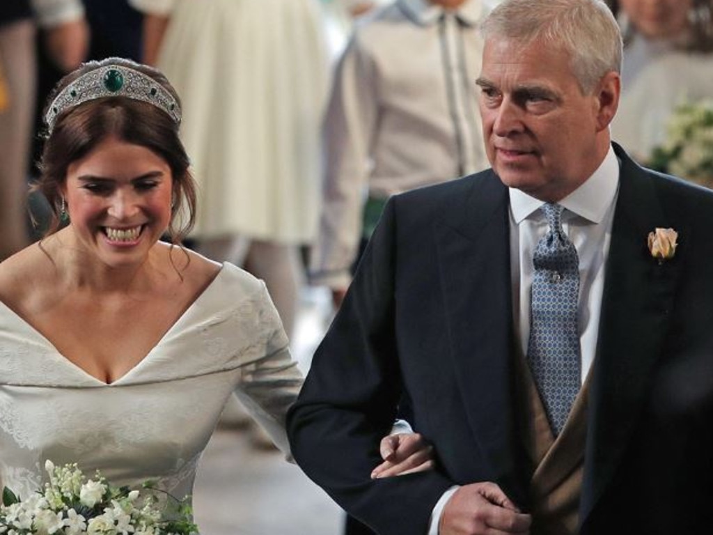 Eugenie and Andrew on her wedding day. Picture: Supplied