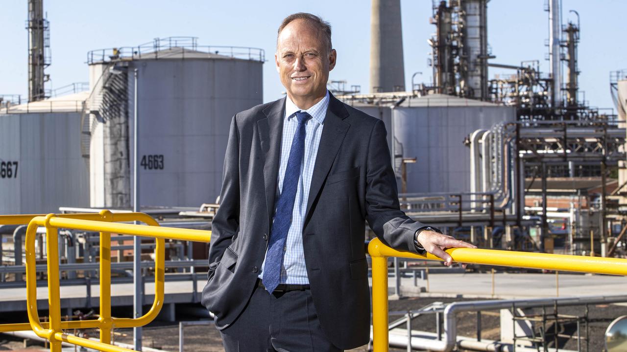 Viva Energy CEO Scott Wyatt at their Geelong refinery, which has been awarded a lucrative Australian Defence Force fuel supply contract. Aaron Francis/The Australian