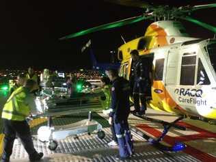 One man was airlifted by RACQ LifeLight helicopter to a Brisbane hospital.