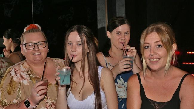 L-R Emma Britton, Tamika McDonald, Nicole Baker and Emma Carter at Zodiac Nightclub.Photo Liam Fahey / Morning Bulletin