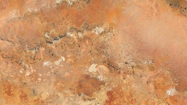 An aerial photo of the Mithaka quarry fields including the 10 mile quarry site. Picture: Mithaka Aboriginal Corp