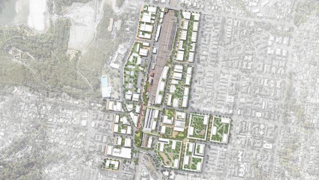 The proposed masterplan of the Hornsby Town Centre precinct.