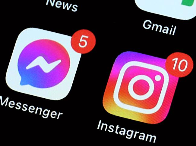 SYDNEY, AUSTRALIA - NewsWire Photos JANUARY 20, 2023: Editorial generic stock image of an iPhone with the popular apps: Instagram, Messenger and Facebook prominent on its home screen. Picture: NCA NewsWire / Nicholas Eagar