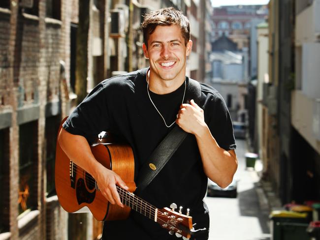 Embargoed for The Daily Telegraph 1.11.2023 Holding to run next week: The Voice 2022 winner Lachie Gill, mentored by Rita Ora, is releasing his first EP and doing a national tour. Picture: Rohan Kelly