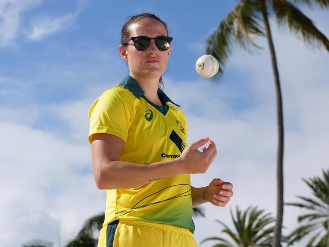 South Australian bowler Megan Schutt is in the Caribbean on tour with the Australian Women's Cricket Team. Picture: cricket.com.au