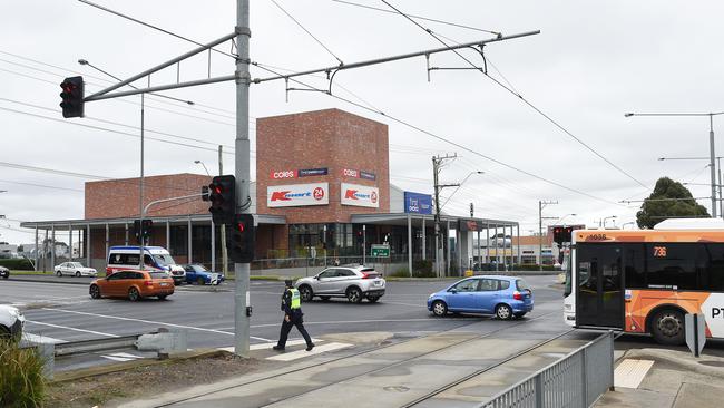 The intersection is just outside Burwood One shopping centre.