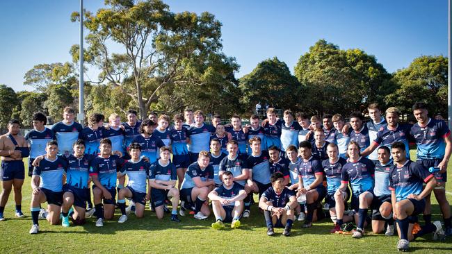 The Gen Blue U18 team and Melbourne Rebels.