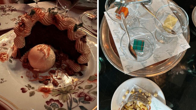 Thoroughly enjoyed my meals. Carrot cake from Carbone and Jello shots from Champers. Source: supplied