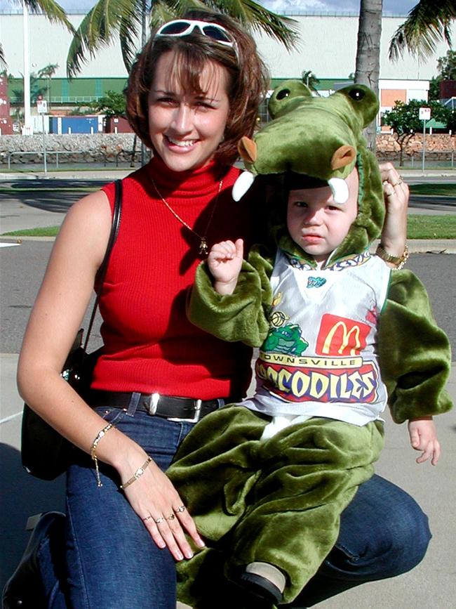 Kerine Nightingale and Dalton Pegoraro at the Swamp for game 2 of the Crocs V Titans Picture: Bryan Lynch gt417012