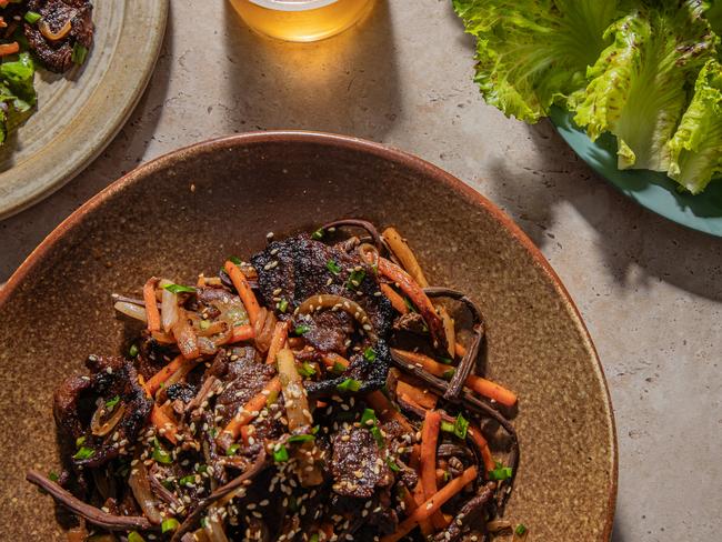 EMBARGO FOR TWAM, 15 FEBRUARY 2025. FEE MAY APPLY. TWAM Food. Korean Bulgogi and shallot pancake recipe by Lennox Hastie. Photo: Nikki To / TWAM