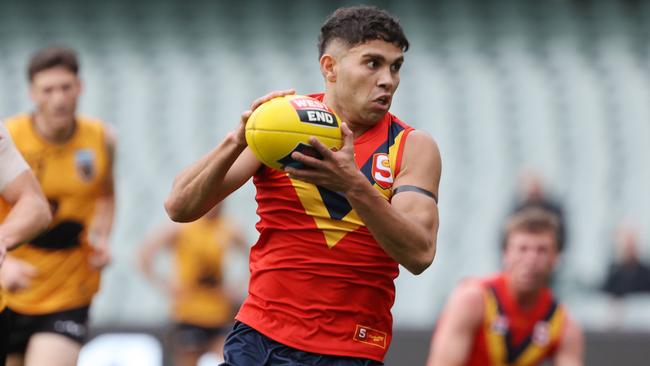 Tyson Stengle in action for the SANFL in their interstate clash with the WAFL. Picture: SANFL Image/David Mariuz