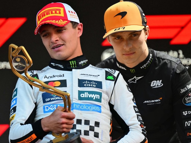 Formula 1 drivers championship rivals and McLaren teammates Lando Norris and Oscar PIastri.