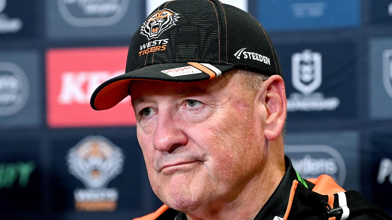 Wests Tigers coach Tim Sheens is set to pull another reshuffle. Picture: Getty