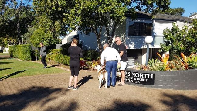 Tom Tate and his dog after it escaped from his home.