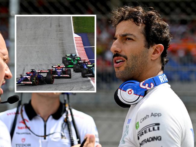 Daniel Ricciardo was a wall at the end of the race. Photo: AFP.