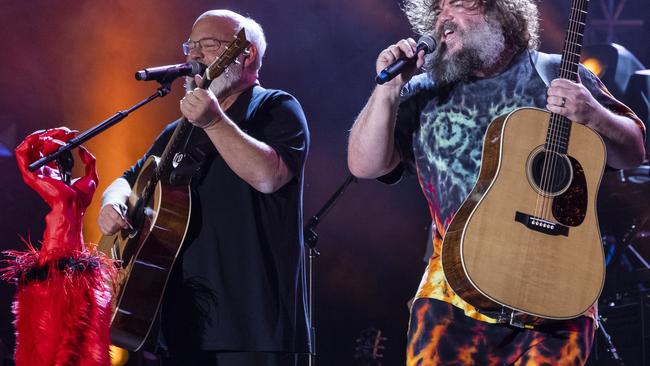 Tenacious D are in a hole lot of bother after comments that's Kyle Gass (L) made in front of Jack Black in Sydney about Donald Trump. (Photo by Scott Legato/Getty Images)