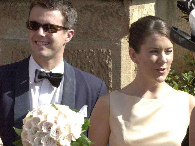 Mary Donaldson and Crown Prince Frederik of Denmark in Sydney in 2002.