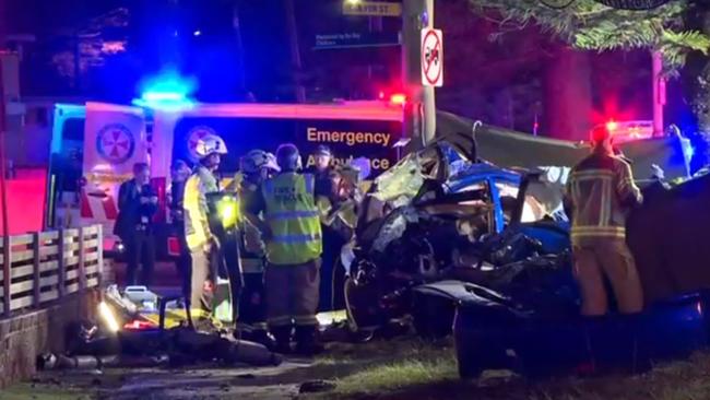 Two children died in the horrific crash on Friday night. Picture: Seven News