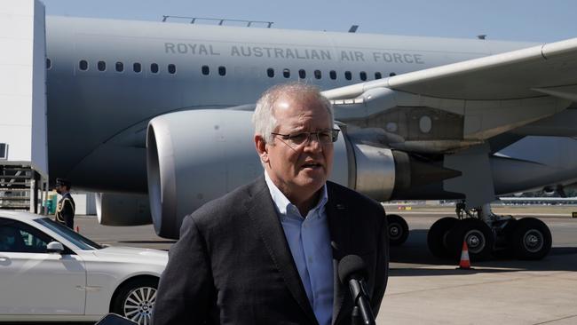 Prime Minister Scott Morrison has called out the behaviour of protesters in Melbourne. Picture: Adam Taylor