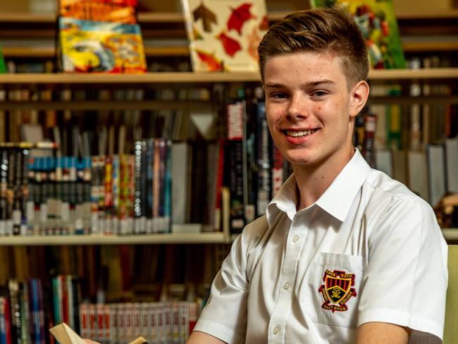 Northern District Times  AAP Jack OÕConnor 15 poses for a photo at Marist College Eastwood on Friday, 29 November 2019. Marist College Eastwood is celebrating a massive improvement in NAPLAN results. ( AAP IMAGE / MONIQUE HARMER)