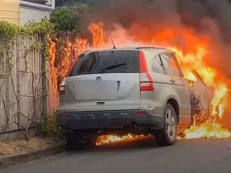 A tradie burnt his car then went to work after a fatal hit-and-run, police have alleged. Picture: Supplied