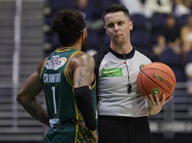 Crawford says he’s been small his whole life, so it’s normal playing against tall guys. Picture: Russell Freeman/Getty Images for NBL