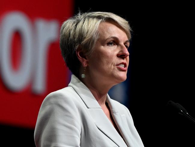 BRISBANE, AUSTRALIA - NewsWire Photos - AUGUST 17, 2023.Federal Minister for the Environment Tanya Plibersek speaks at the 49th ALP National Conference 2023 in Brisbane. Picture: Dan Peled / NCA NewsWire