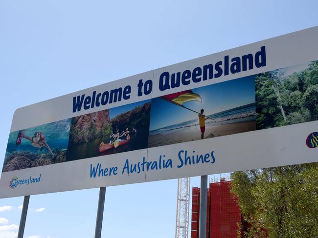 Welcome to Queensland sign near the Gold Coast Airport.  Photos: Steve Holland