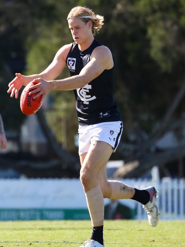 And in the VFL against Footscray earlier this year. Picture: Ian Currie