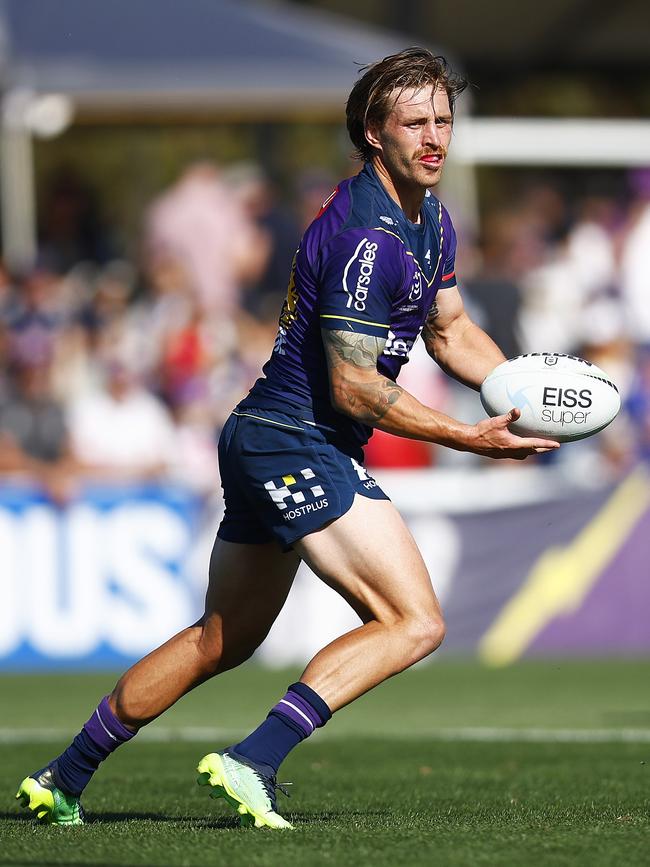 A trimmed down Cameron Munster was a standout in Melbourne’s trial game. (Photo by Daniel Pockett/Getty Images)