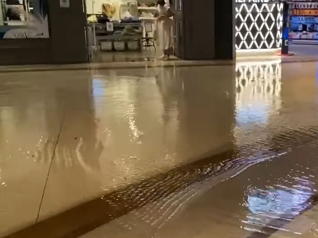 Torrential rains cause flooding at Chadstone Shopping Centre