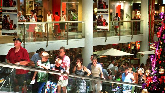 Crowds at Casurina Square.