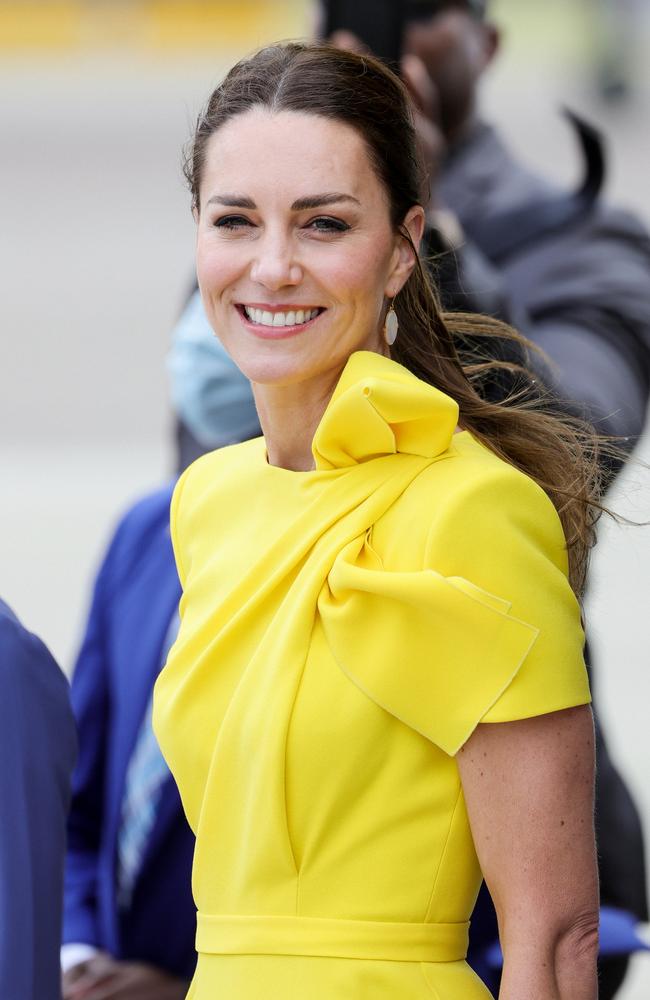 Catherine, Duchess of Cambridge at Norman Manley International Airport. Picture: Chris Jackson/Getty Images