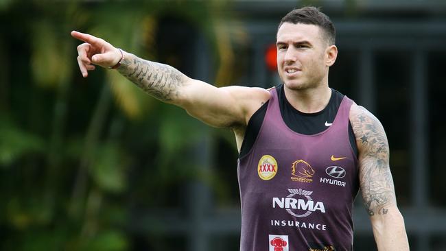 Brisbane Broncos player Darius Boyd during training at Red Hill. Pics Tara Croser.