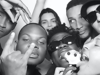 Ben Simmons, second from right, and Kendall Jenner are keen to keep their romance low-key.  Picture: Instagram