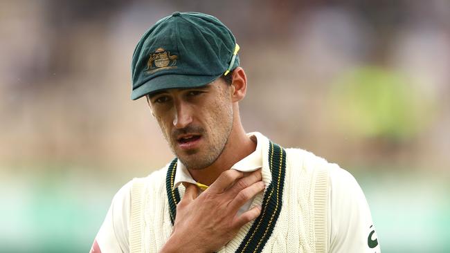 Mitchell Starc is recovering from a bruised heel. Picture: Getty Images