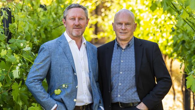 The driving forces behind VinoTrust - David Travers and Jeff Grosset. Picture: John Kruger.