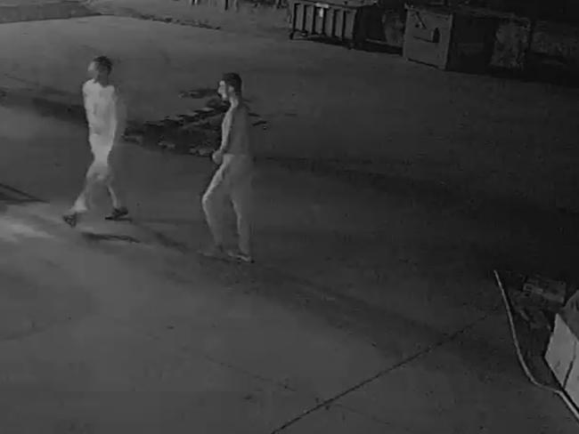 CCTV image released by NSW Police showing two people that may be able to help with information into the death of Clint Starkey.