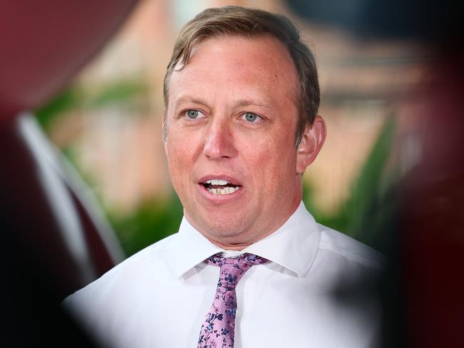 BRISBANE, AUSTRALIA - NewsWire Photos MARCH 25, 2024: Queensland Premier Steven Miles during a press conference at the Queensland Children's Hospital in Brisbane . Picture: NCA NewsWire/Tertius Pickard