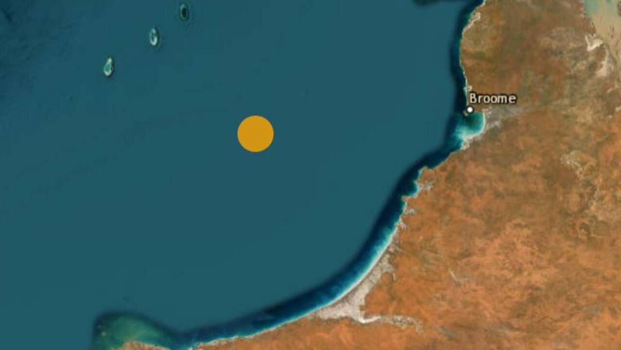 The earthquake hit at around 5pm AWST on Monday April 17. Picture: Geoscience Australia