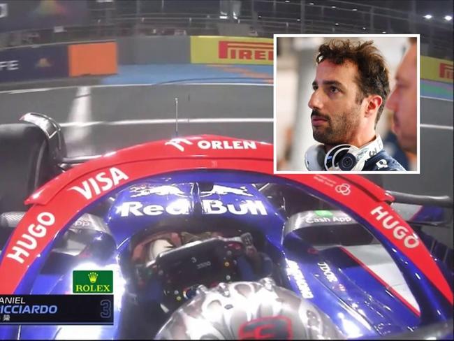 Daniel Ricciardo had an ugly moment. Photo: Sky Sports.