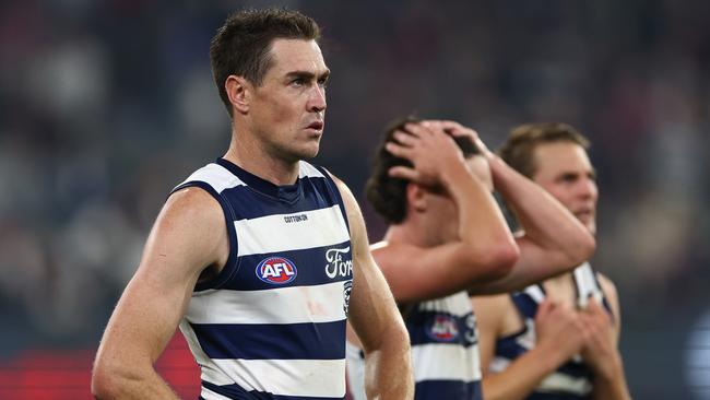 Jeremy Cameron after the loss. Picture: Quinn Rooney/Getty Images