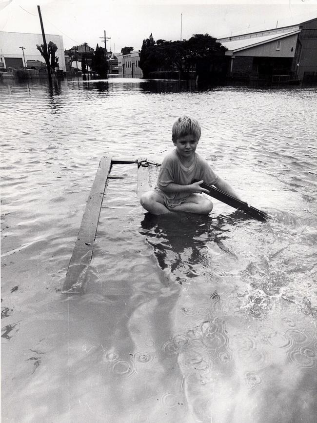 Floating rubbish made a raft for David Swan 8 of Paddington in Lower Finchley St Milton