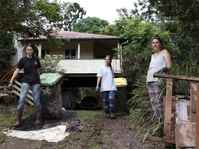 The clean up in South Lismore. Picture: Jonathan Ng