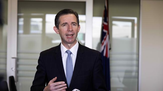 Opposition Senate leader Simon Birmingham. Picture: Kelly Barnes