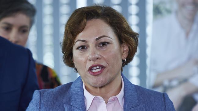 Deputy Premier Jackie Trad was forced to defend the State Government’s late night release of 72 annual reports. Picture: AAP/Aaron Bunch