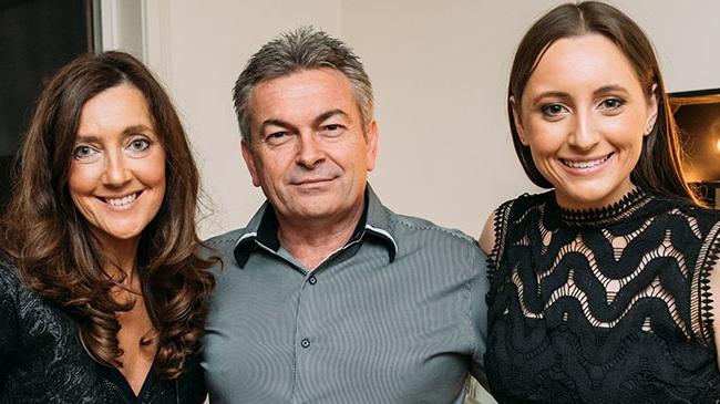 Karen Ristevski with her husband Borce and daughter Sarah.